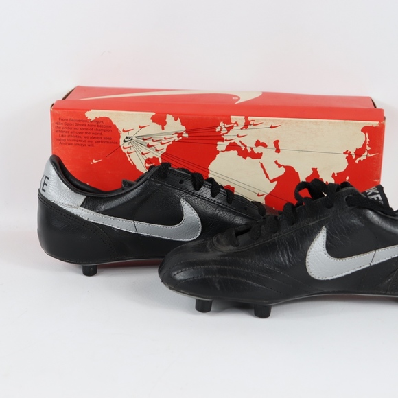 80s New Nike Mens Euro Match Soccer Shoes Black main image 7